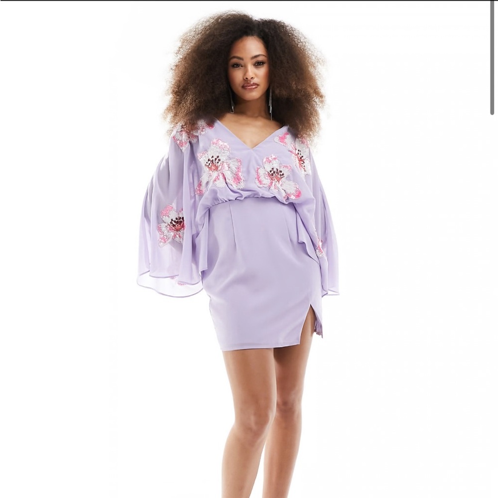ASOS purple dress

Maya embellished mini dress with batwing in lilac